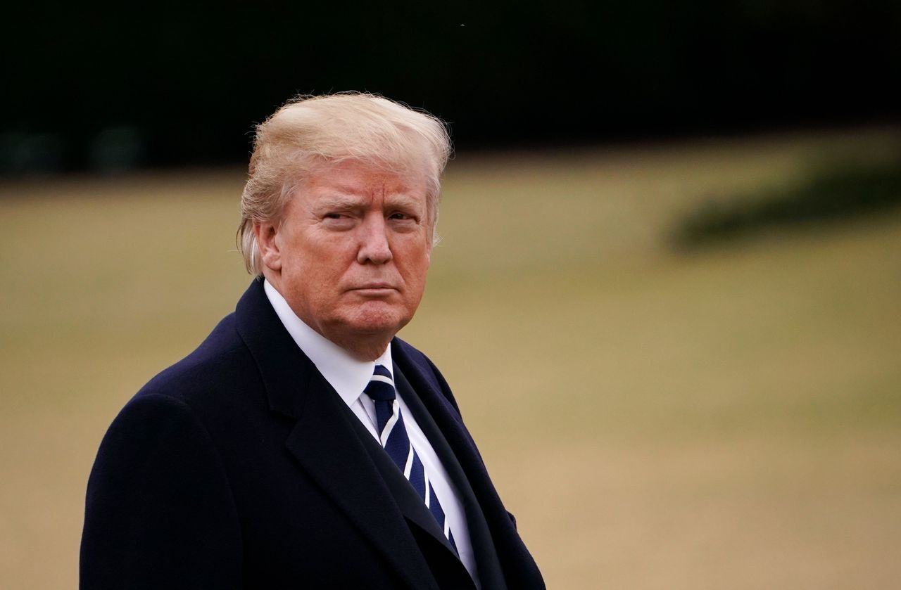 President Trump on the South Lawn