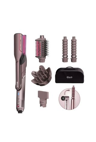 Shark, Shark Flexfusion Straight 5-In-1 Air Styler 
Dryer 
Ceramic Straightener With Case [hd652suk]