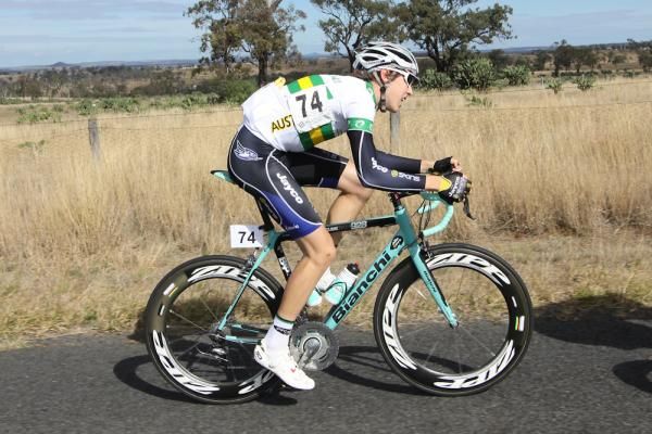 Dale Parker pushes himself up a hill during the Tour of Toowoomba.