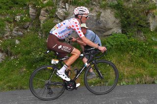 AG2R La Mondiale's Romain Bardet in the polka-dot jersey at the 2019 Tour de France