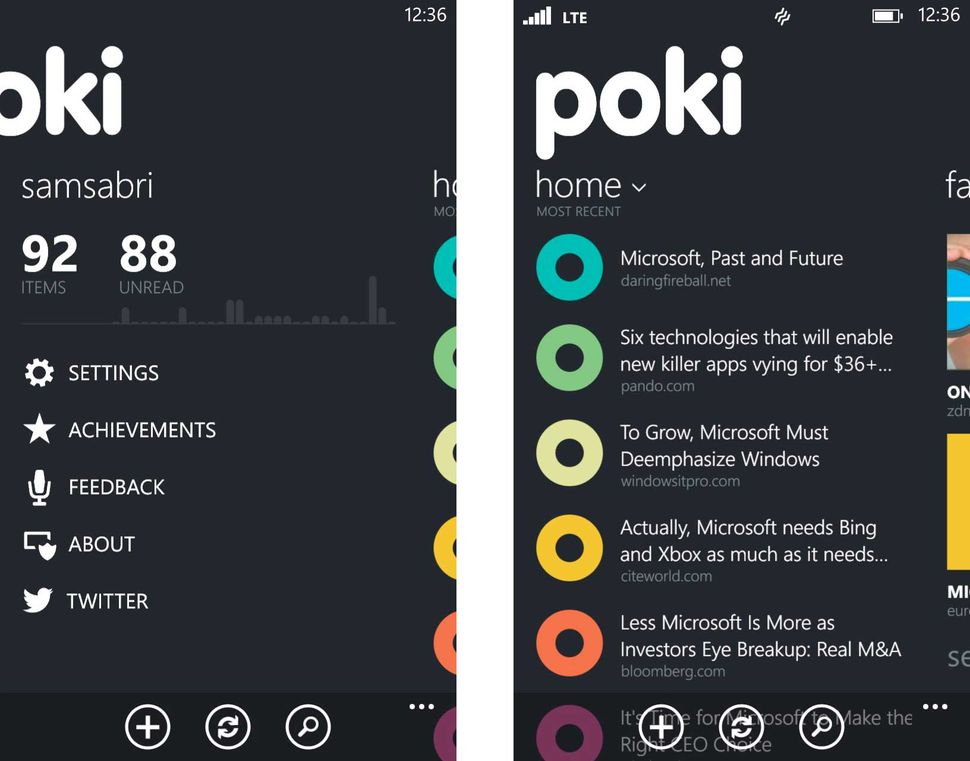 Poki is a stunning, feature packed Pocket app for Windows Phone that