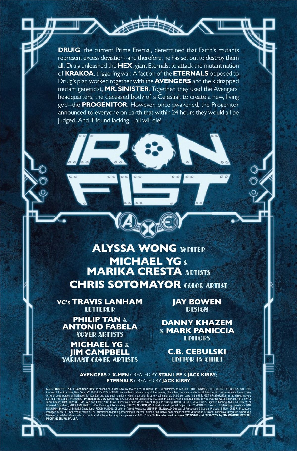 AXE: Iron Fist #1