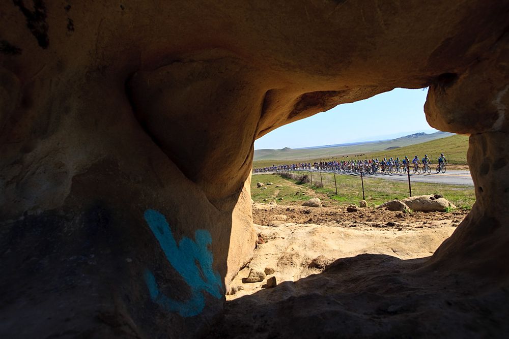 The races passes through the wide open fields of the central valley