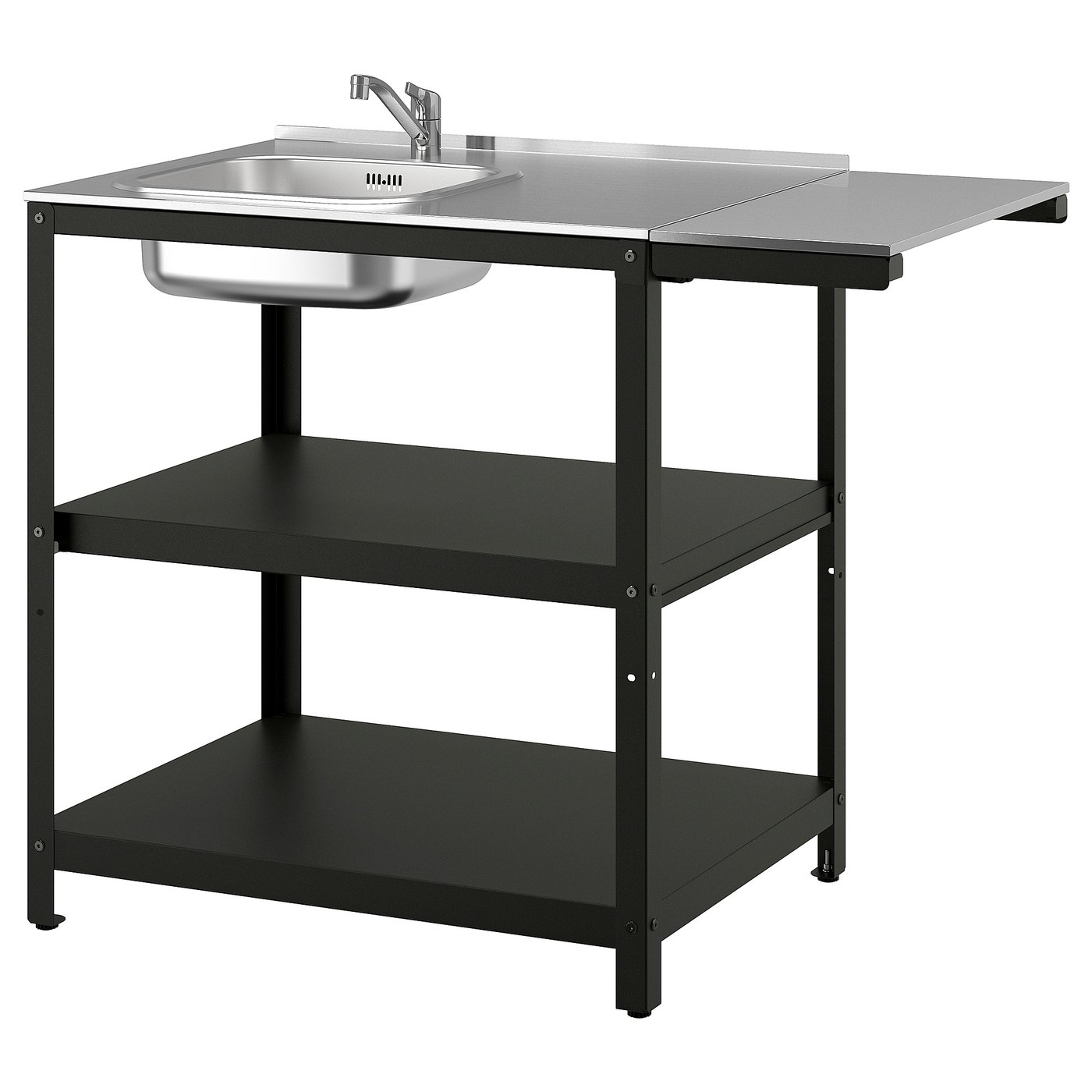 Grillsk&amp;Auml;r Sink Unit W Side Table - Stainless Steel/outdoor 36 5/8/45 5/8x24 "