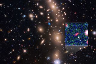 Hubble Image of Faintest Ancient Galaxy