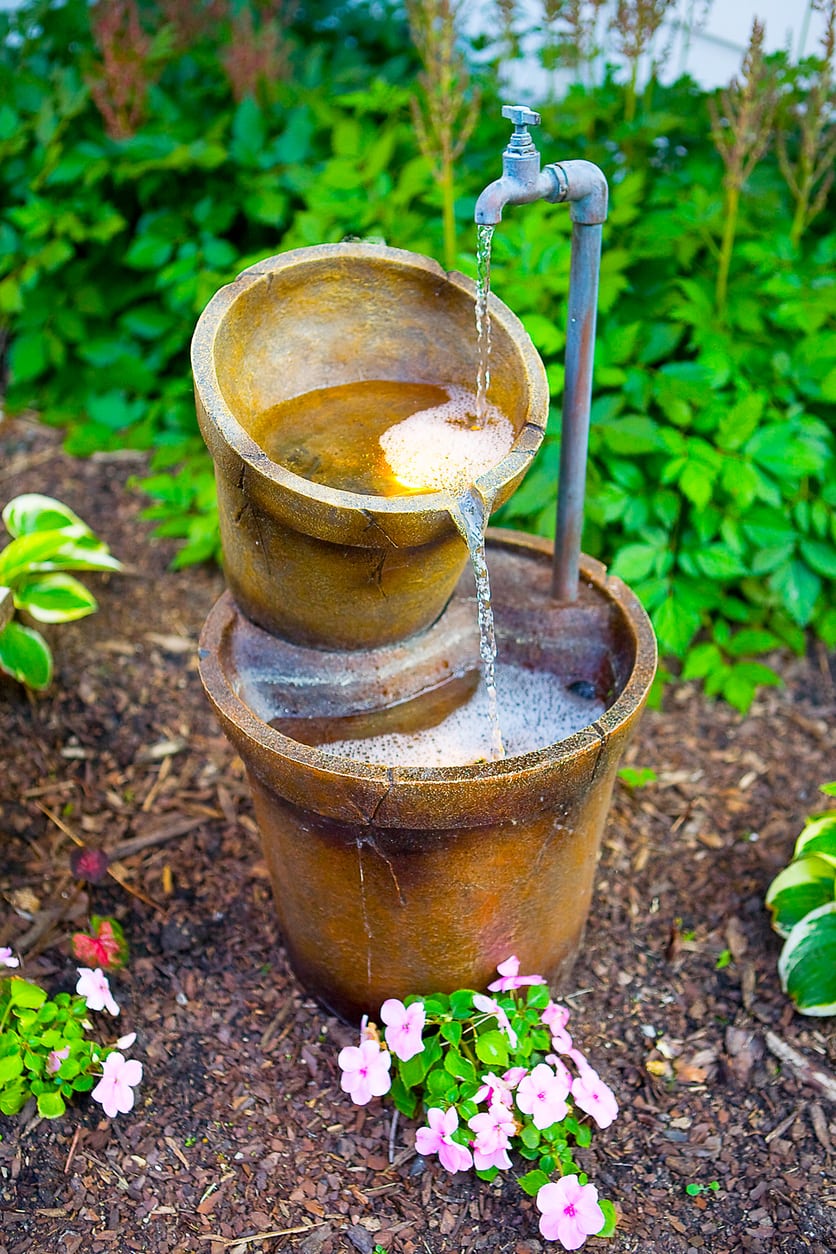 Upcycled Water Features How To Make Your Own Garden Fountain Upcycled Water Features How To Make Your Own Garden Fountain