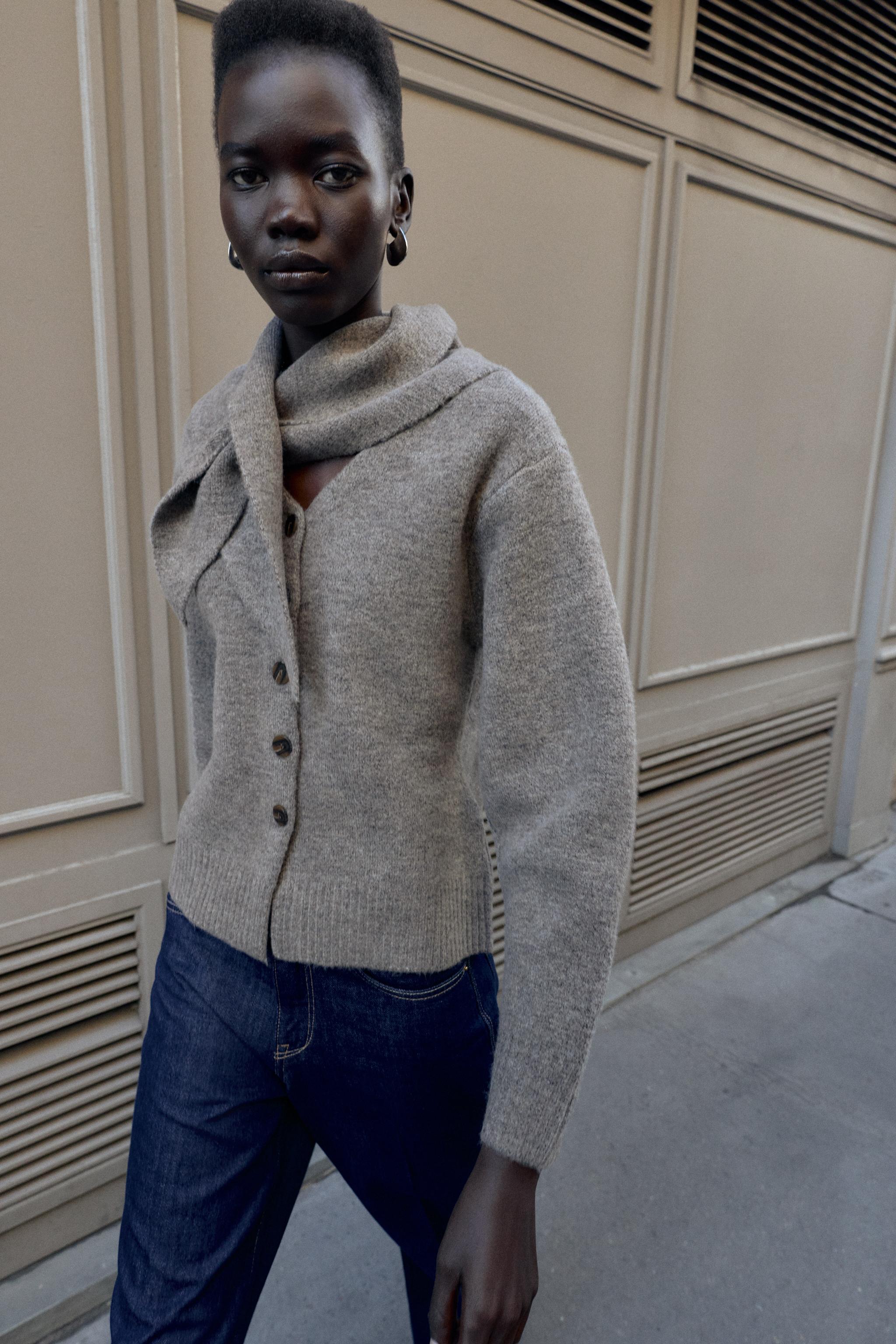 Scarf Knit Cardigan