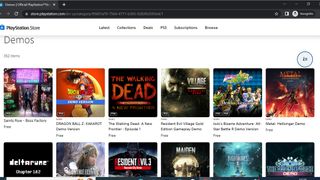 The Demos section of the PS Store