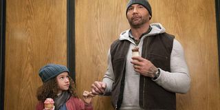 Chloe Coleman and Dave Bautista in My Spy