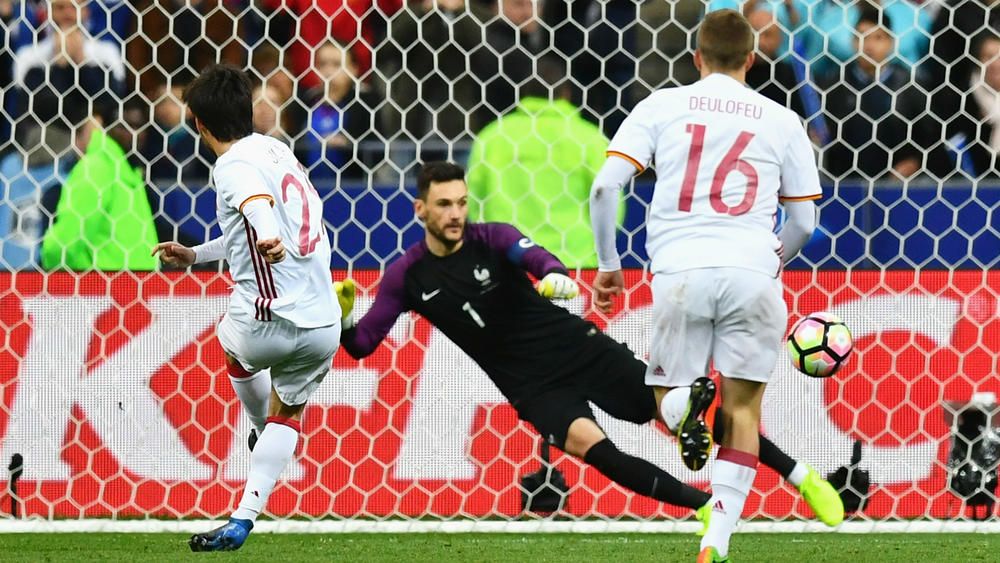 France 0. Сильва Испания 2. Месси перед пенальти в финале ЧМ Льорису. France vs Poland. Friendly Matches Football.