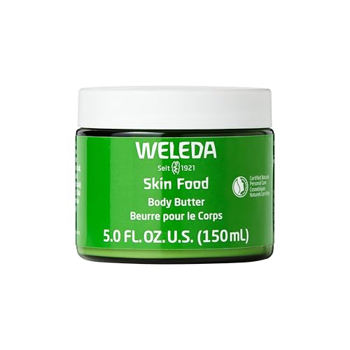 Weleda Skin Food Body Butter 5 Fluid Ounce, Sustainable Glass Jar, Plant Rich Hydrating Moisturizer With Shea and Cocoa Butter, Sweet Almond Oil and Pansy