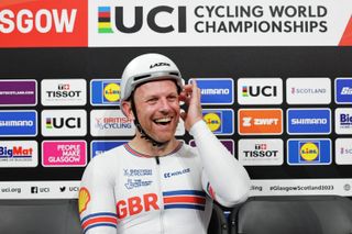 Jody Cundy smiling in Great Britain track cycling kit