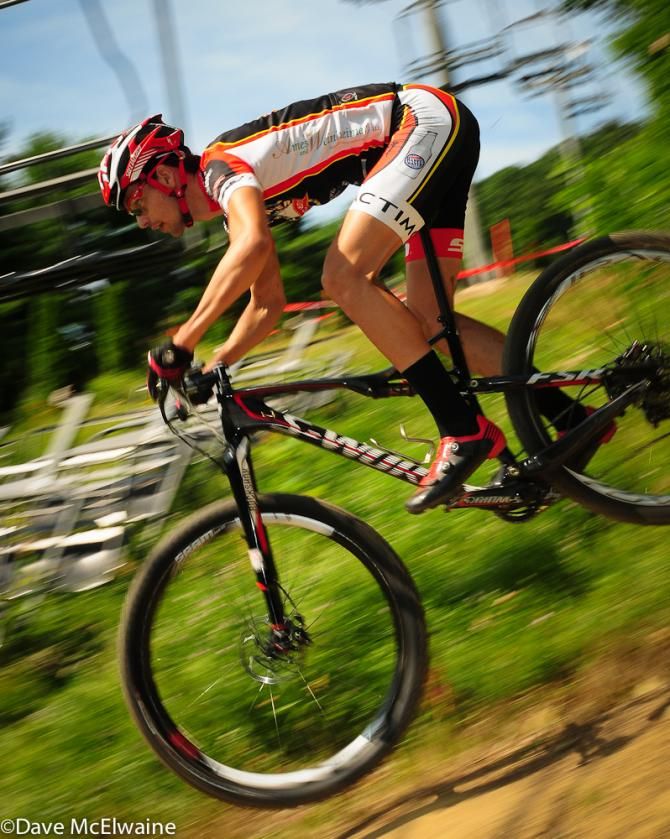 Payson McElveen (Rocky Mountain Chocolate) on a fast descent