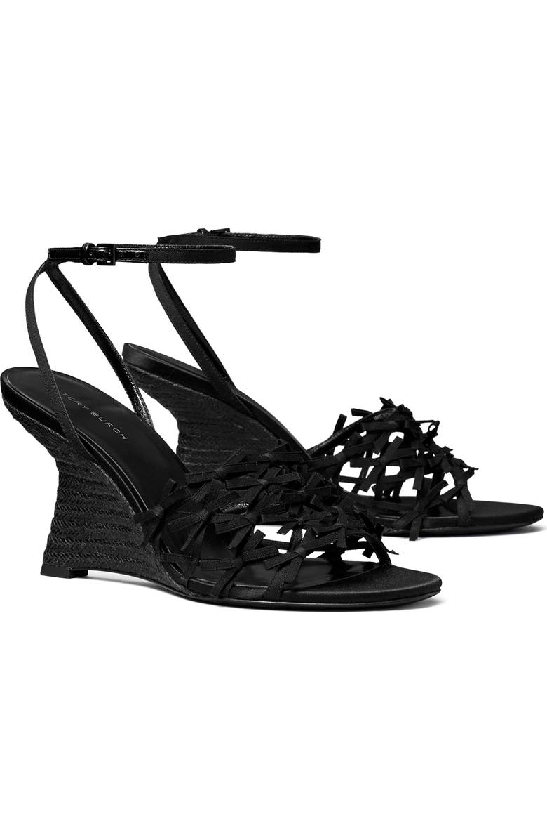 Mini Bow Espadrille Ankle Strap Wedge Sandal