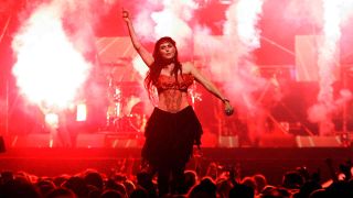 Sharon den Adel performing live on stage at the TMF Awards 2007