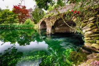 Ancient bridge over the Ninfa Creek, Latina, Italy