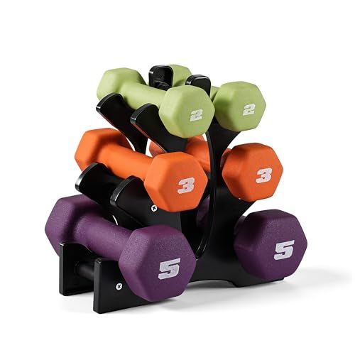 CAP Neoprene Dumbbells With Rack | 2, 3, 5lb Pairs