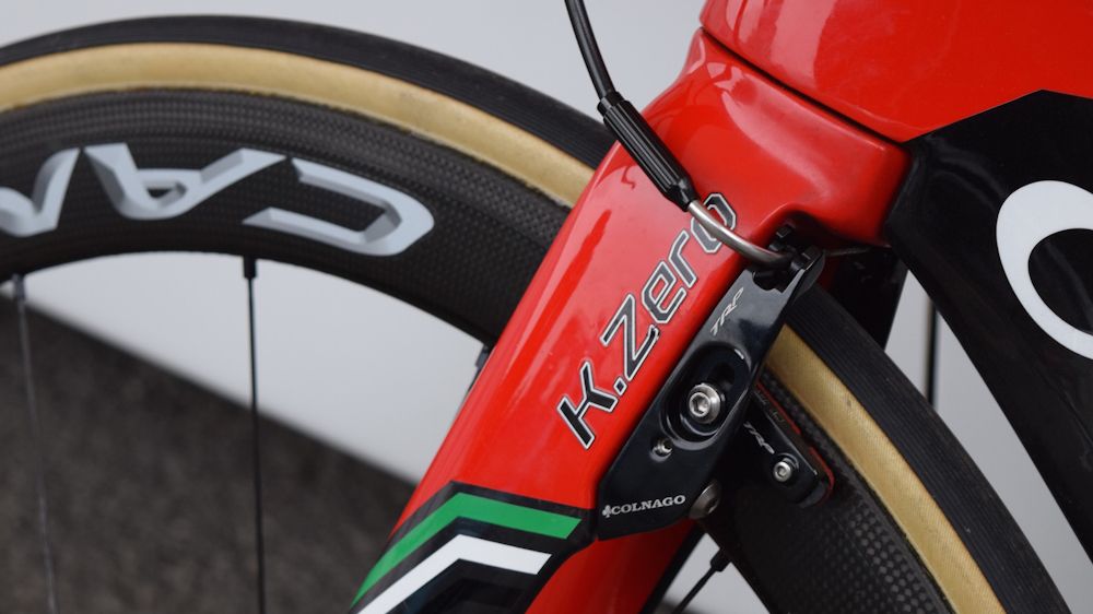 The front brake is also tucked in for an aero advantage
