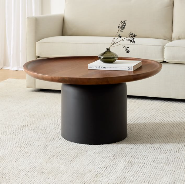 Pedestal coffee table.