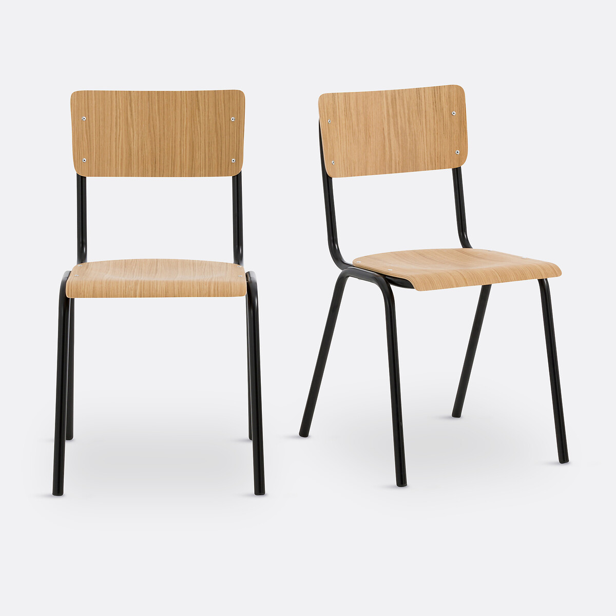 Set of 2 Hiba Stackable School Chairs