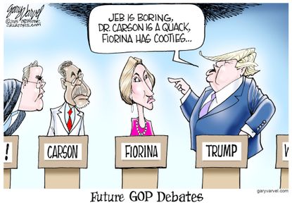 Political cartoon GOP 2016 debate