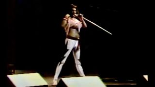 Freddie Mercury onstage in Rio, January 1985