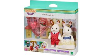 Sylvanian Families Cute Couple Set featuring a male and female bunny character