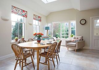 Dining area in kitchen extension