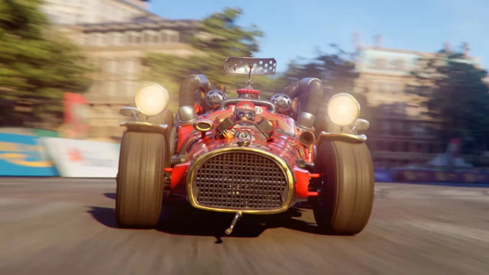 Steampunk like cars race in Paris and a desert