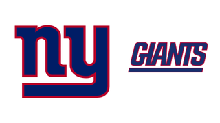 New York Giants NFL logo with simple NY typography in chunky square serif font.