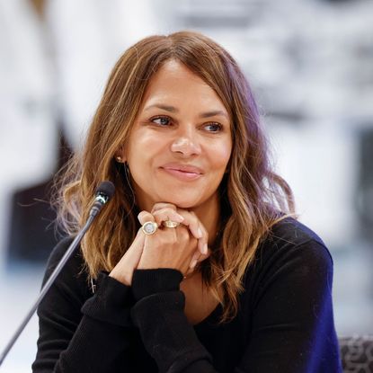 Halle Berry on a visit to the University of Illinois Chicago