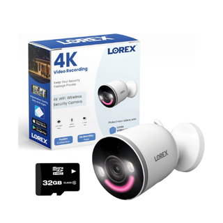  Lorex 4K Spotlight Indoor/Outdoor Wi-Fi 6 Security Camera with Smart Security Lighting,