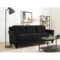 Lifestyle Solutions Taryn Curved Arm Fabric Sofa | $349