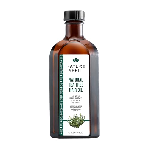 Nature Spell Tea Tree Oil for Hair &amp;amp; Scalp, Soothes Irritation, Vegan,150ml