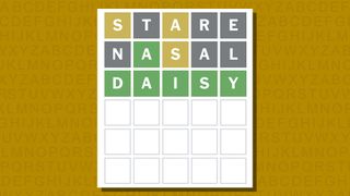 Wordle answer for game 921 on a yellow background