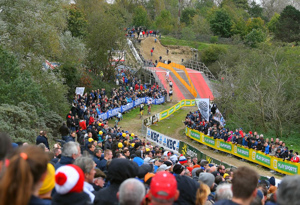 Spectators watch the action at Koksijde