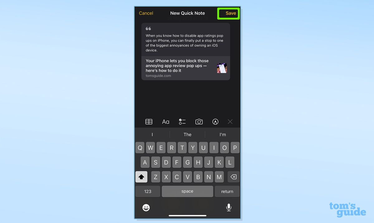 How to take Quick Notes on iPhone with this useful guide | Tom's Guide