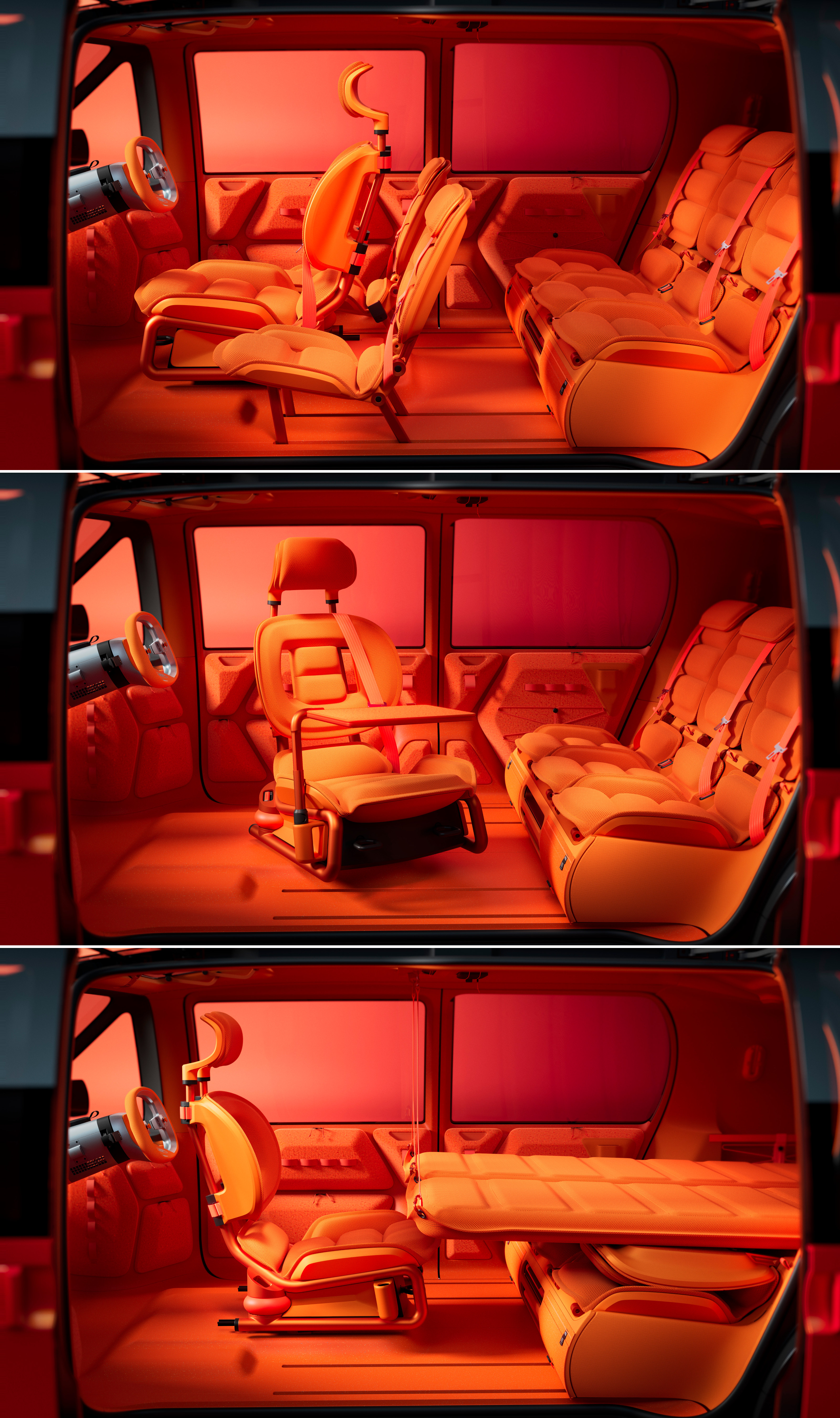 The ultra-configuration interior of the Citro&amp;euml;n ELO Concept