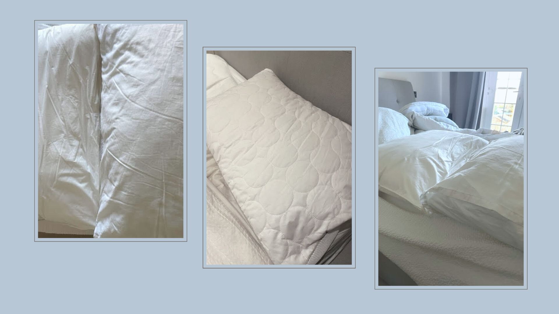 Comp image of some of the best thin pillows tested by woman&home