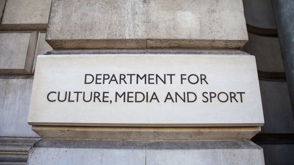 Department for Culture, Media and Sport plaque on its HQ building