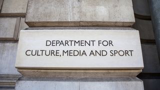 Department for Culture, Media and Sport plaque on its HQ building