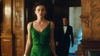 Keira Knightley walks away from James McAvoy in Atonement