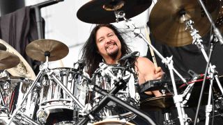 Gene Hoglan playing drums in 2011