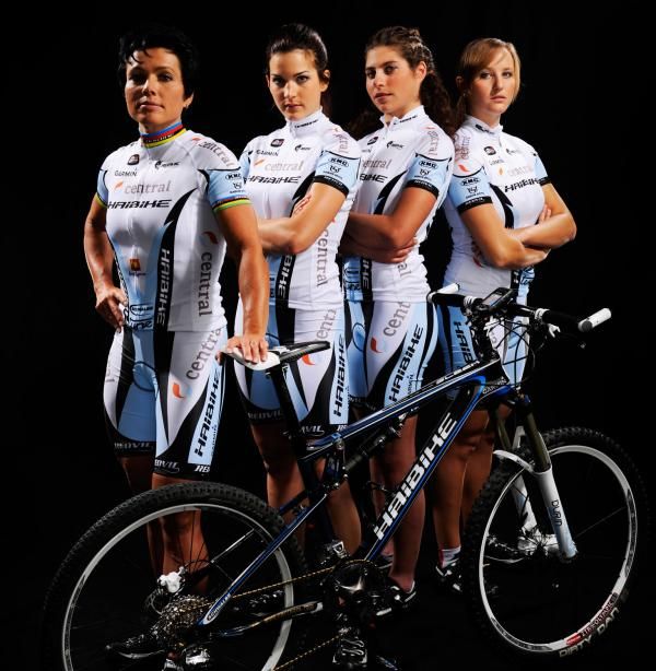 2011 Central Haibike Pro Team's Sabine Spitz, Tereza Hurikova, Lisa Brandau and Kathrin Stirnemann