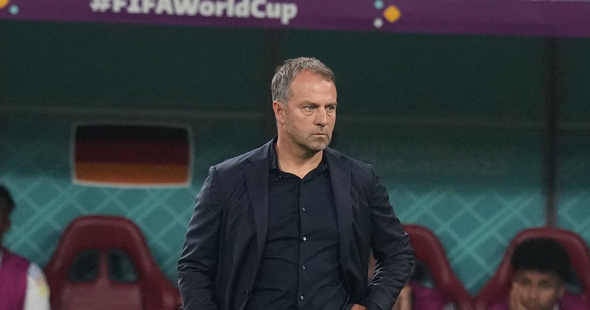 Germany coach Hansi Flick laments World Cup 2022 defeat to Japan: Germany&#039;s head coach Hansi Flick gestures during the FIFA World Cup Qatar 2022 Group E match between Germany and Japan at Khalifa International Stadium in Doha, Qatar on November 23, 2022.