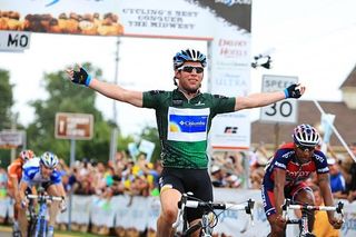 Mark Cavendish taking his final win of the 2008 season in the Tour of Missouri