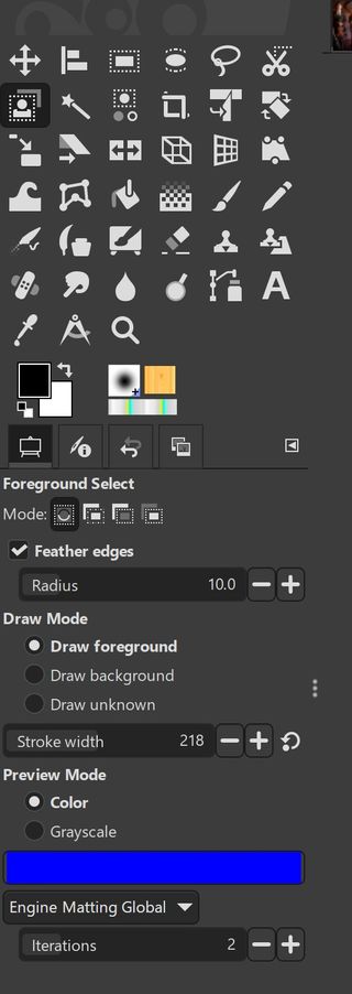 Foreground Select tool