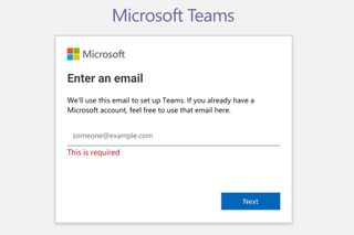 Microsoft Teams Signup