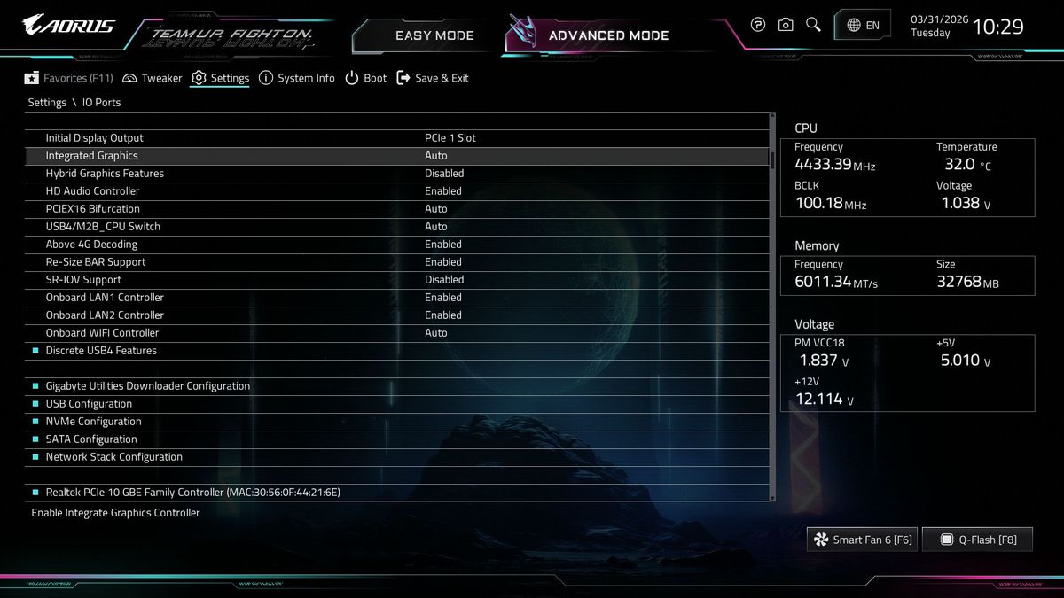 Gigabyte X870E Aorus Xtreme X3D AI Top - BIOS