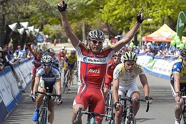 Baden Cooke in his winning ways, here at the Herald Sun Tour